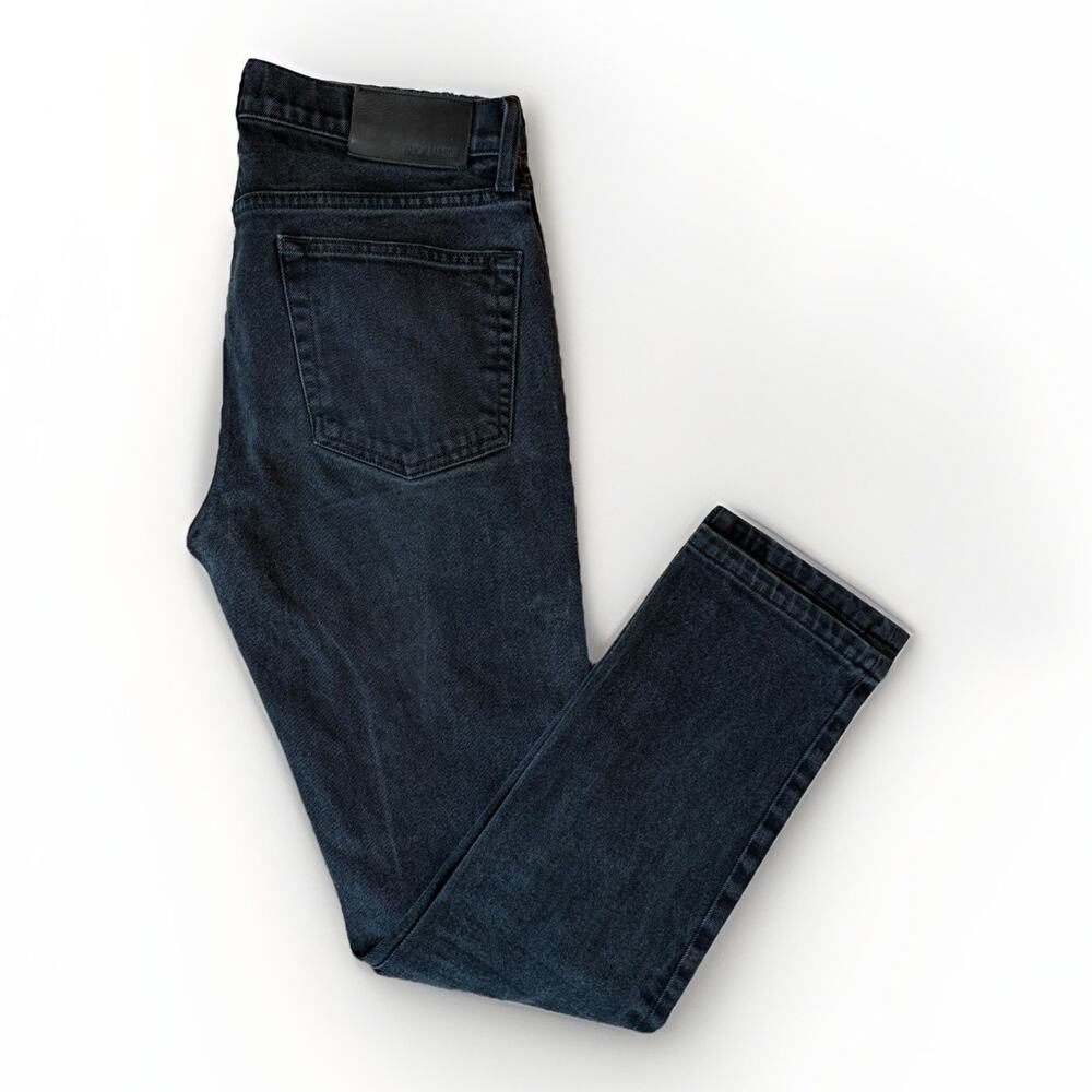 Buck Mason Jeans 30 Black Dark Wash Minimalist Slim Fit Made in USA New York